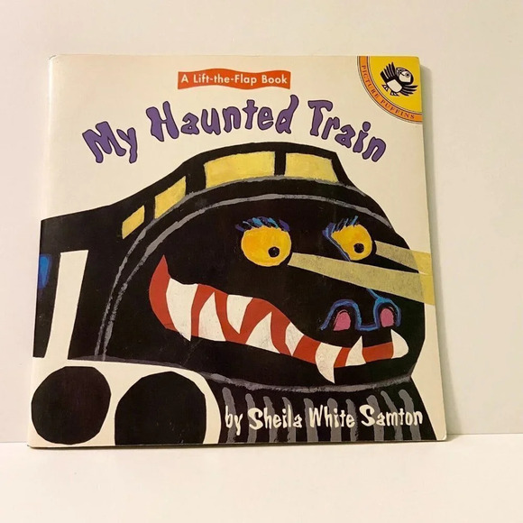 Vintage 1995  Lift the Flap Book My Haunted Train by Sheila White Samton - Picture 1 of 14